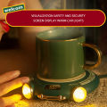 Heating Coaster Electric Mug Warmer 55 degrees Celsius 65 degrees Celsius 75 degrees Celsius Constant Temperature Screen Display 20W for Tea. 