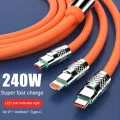 ZHIKE Charger for Android Type C Micro USB iOS 3 in 1 Connector Super Fast Charging cord with Adaptor 240W Data Cable Maximum Support 120Watts 6A and Adapter Silicone Zinc Alloy Charging Cable for iPhone IOS Xiaomi OPPO VIVO Huawei Samsung Galaxy. 