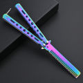 Butterfly All Steel Unbladed Outdoor Folding Comb CSGO Peripheral Fantasy Hands Swing Practice Novice Training Knife.