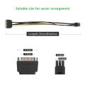 20cm SATA 15 Pin to 6 Pin PCI Express Graphics Video Card Sata Power Cable. 