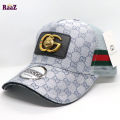 White half Net GG Metal Logo Premium Imported Cap. 