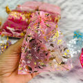 9*12 cm Organza Pouch bag | Mini Gift Bag | Mesh Bag Multi Darwable Organza Bags Small Love Design Wedding Favor Gift bag Jewellery Packaging Bags.