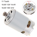 2X RS550 18V 19500 RPM DC Motor with Two-Speed 11 Teeth and High Torque for Electric Drill/Screwdriver.