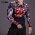 3D Printed Harajuku Fitness Tops t-shirt compression shirts Anime Men Sports Fashion Jnese male Top Clothing. 
