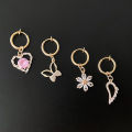 Gabby European and American Love Flower Butterfly Angel Spring Ring Navel Ring No Hole Navel Ring Navel Navel Ear Clip Dual Use Spot.