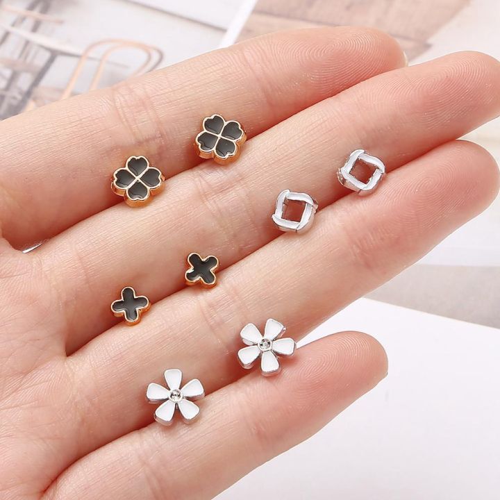 100pairs/set%20Acrylic%20Rhinestone%20Stud%20Earrings%20For%20Women%20Girls%20Gold%20Silver%20Geometric%20Flower%20Star%20Earring%20Jewelry%20Brinco%20-%20Image%205