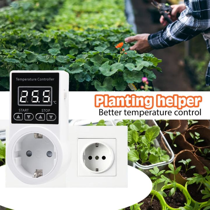 1Pcs Thermostat Socket with Sensor, Digital Temperature Controller ...