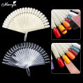 Monja 24Pcs Nail Art False Nail Tips Gel Polish Practice Color Detachable Swatches Training Sample Manicure Tools. 