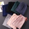 Ladies Fashionable pant Cotton Crepe 100% New Pajamas Pant for Women Casual Spring Autumn Home Wear Trousers Large Size Night Ladies Pajamas Pants.