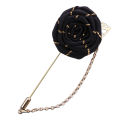 Cloth Flower Brooch Metal Leaf Lapel For Men Women Casual Fashion Accessories. 