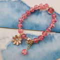 Little daisy bracelet female forest girlfriend bracelet ins niche design popping crystal cold wind bracelet. 