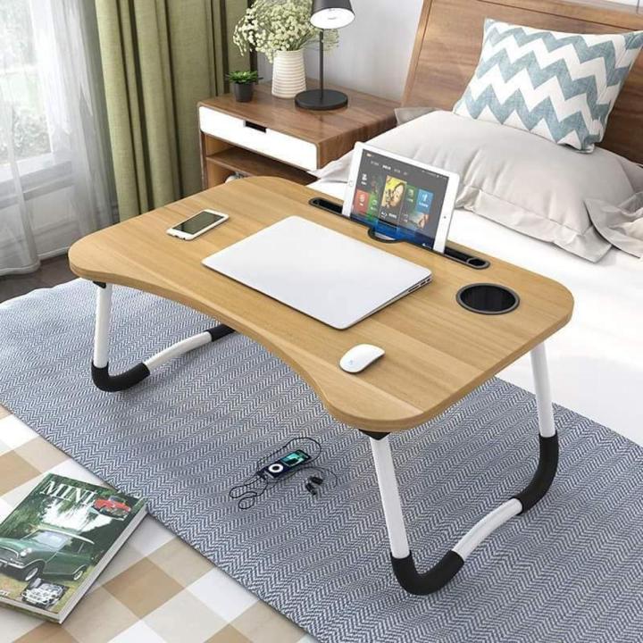 Portable Folding Laptop Table Desk Wooden Foldable Laptop Stand