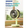 DURATION POWER DP-7639 Rechargeable 2400mAh Battery Three Speed Modes Up-Down Adjustable Desk Fan.