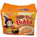 Buldak Quattro Cheese Ramen Hot Chicken Flavor Ramen Pack of 5 (145g x5). 