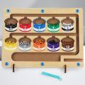 Magnetic Color and Number Maze Wooden Magnetic Board Activities Counting Matching Game Montessori Fine Motor Skills Learning Toy.