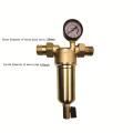 Pre-filter  Purifier System 0.5/0.75/1inch Pure Brass Body Stainless Steel Mesh Prefiltro with Gauge. 