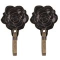 JOUYI 8Pcs Metal Rose Flower Curtain Tie Back Tieback Holders Wall Hooks Decor. 
