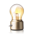 LED Bulb Classical Blowing Retro Desk Table Lamp USB Rechargeable Light Home Decoration For New Year Study Room Night Light.