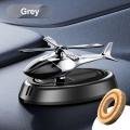 Solar Powered Rotation Helicopter Solar Aromatherapy Car Air Freshener Alloy+ABS Wooden Fragrance Auto Aroma Diffuser. 