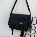 Large capacity Japanese workwear style men's bag casual student shoulder bag new ins messenger bag versatile crossbody bag women. 