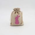 1pc Gift Bag Handmade Linen Linen Bag Drawstring Bag for Easter Party Easter Celebration Kids Adults Holiday Easter Egg Hunt.