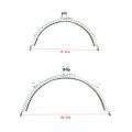 1PCS 8.5/10.5/12.5/15.5CM Glossy Silver Basic Semicircle Metal Purse Frame Kiss Clasp Lock DIY Bag Accessories Demoo.
