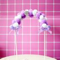【happy one】1Pcs Hot Sale Pink Blue Soft Pompom Cloud Cake Topper Baby Shower Birthday DIY Cake Top Flags Decoration Festival Party Supplies. 