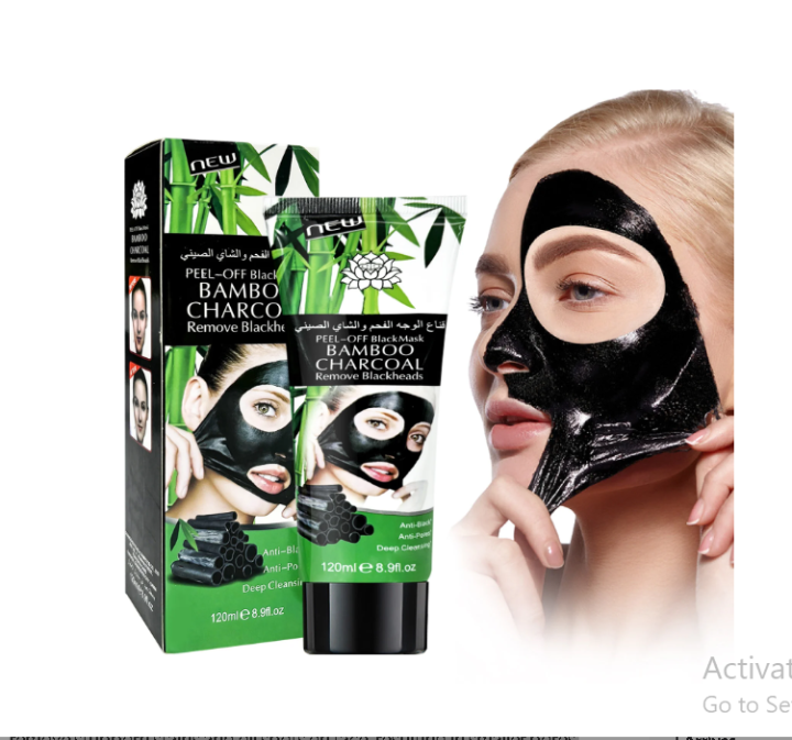 Blackhead Remover Mask, Activated Charcoal Peel-off Mask, Facial Mask Purifying and Deep Cleansing for All Skin Types, 120ML/8.9 OZ