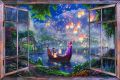 AB Window View Disney Castle Diamond Painting 5D Full Kit Castle Prince Princess Cross Stitch Mosaic Crafts Home Decor. 
