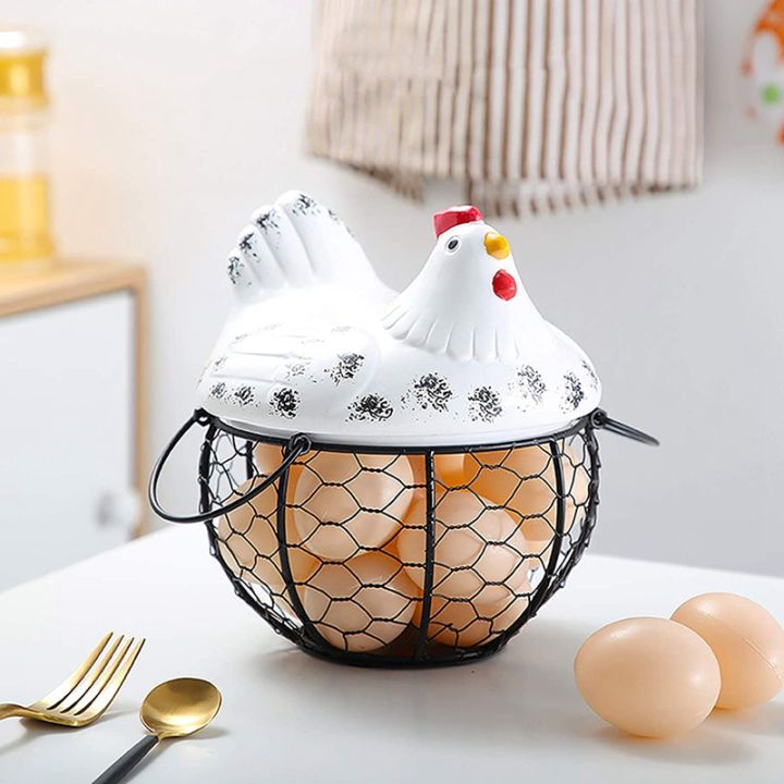 Egg%20Basket,%20Wrought%20Wire%20Restaurant%20Basket,Kitchen%20Hen%20Decor%20(White)%20-%20Image%205
