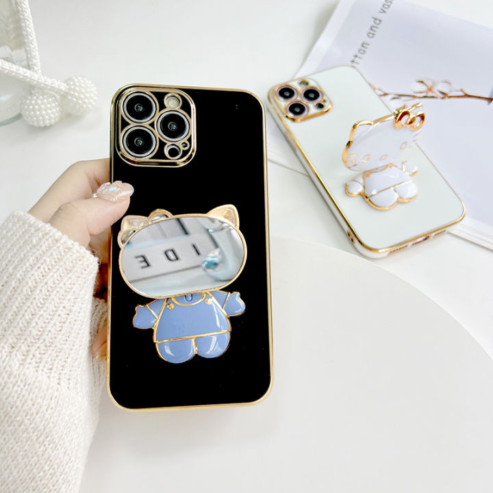 FELMYST%20Hello%20Kitty%20Holder%20Case%20For%20Realme%209i%205G%20Fashion%20Cute%20kitten%20Mirror%20Brand%20Luxury%20Stand%20Mobile%20Phone%20Casing%20Square%20Girl%20Boy%20Men%20Gift%20Shockproof%20Back%20Soft%20Cover%20-%20Image%209