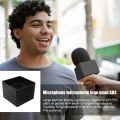 Microphone Logo Flag Station Square Shaped In-terview KTV Mic Station Cube Interviews Box ABS Prop Stand News Reporter Injection. 