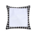 Blank Material 300 Cotton and Linen plus Checked Cloth Pillow Cover Simple Cushion Cushion Sofa Waist Pillow Throw Pillowcase. 