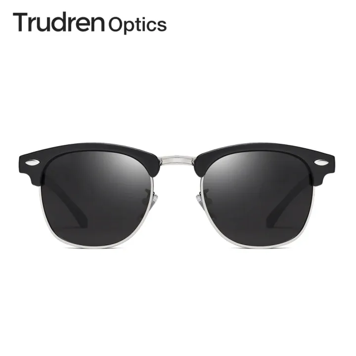 Trudren%20Unisex%20Classic%20Browline%20Polarized%20Sunglasses%20for%20Men%20Horn%20Rimmed%20Square%20Sun%20Glasses%20Womens%20Metal%20Rivets%20Sunglass%20RB3016%20-%20Image%202