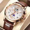 LIGE Luxury Mens Watches Business Fashion Leather Quartz Watch For Men Casual Waterproof Luminous Chronograph Relogio Masculino 8974.