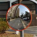 30Cm Wide Angle Security Road Mirror Curved for Indoor Burglar Outdoor Safurance Roadway Safety Traffic Signal Convex Mirror(Orange). 