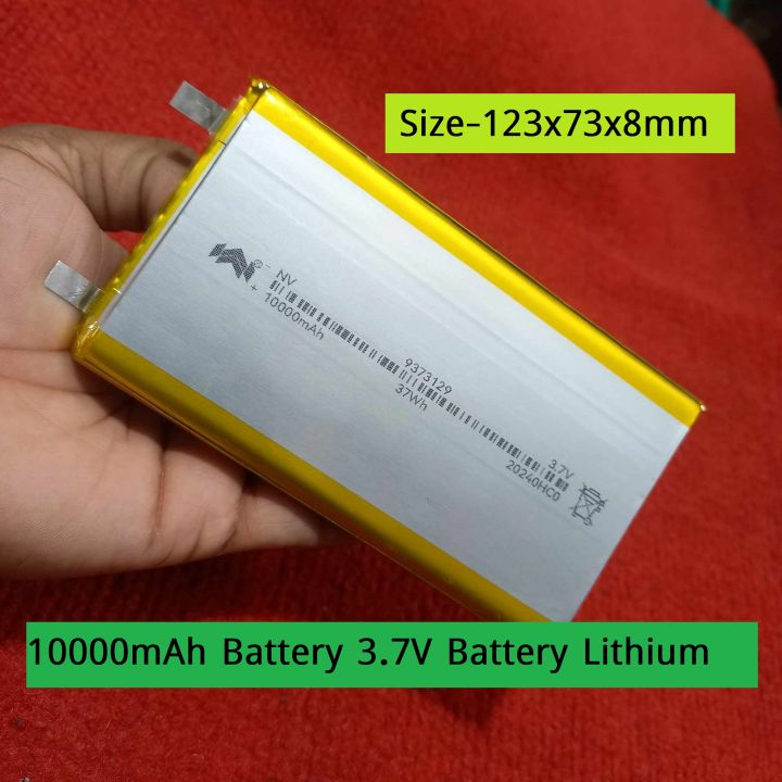 HEAVY DUTY 10000mAh Battery 3.7V Battery Lithium Polymer Battery 10000mAh Rechargeable Battery 3.7V Rechargeable Battery Size 123x73x8mm 10000mAh Lipo Battery For Power Bank