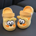 Cartoon Children Slippers Summer Indoor Non-Slip Soft Bottom Baby Boys' Hole Shoes Closed Toe Infant Girls Sandals.