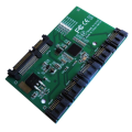 SATA Expansion Card 1 to 5 Port SATA3.0 Controller Card Motherboard SATA Port Multiplier Riser Card HUB Adapter Easy Install. 