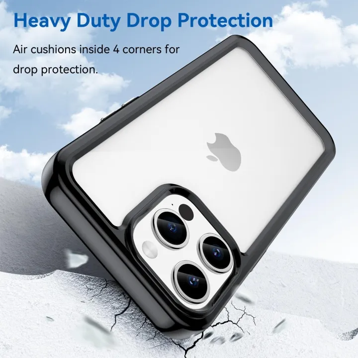 tzmar%20for%20iPhone%2015%20Pro%20Candy%20Color%20Hard%20Case%20Transparent%20Shockproof%20Back%20Phone%20Cover%20-%20Image%203