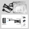 15Pin Sata Power Splitter 1 To5 Hard Drive HDD SSD Power Supply Cable.
