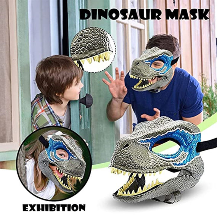 Halloween%20Cosplay%20Dinosaur%20Mask%20Natural%20Latex%20Dinosaur%20Toy%20Head%20Moving%20Chin%20Raptor%20Dinosaur%20Mask%20-%20Image%203