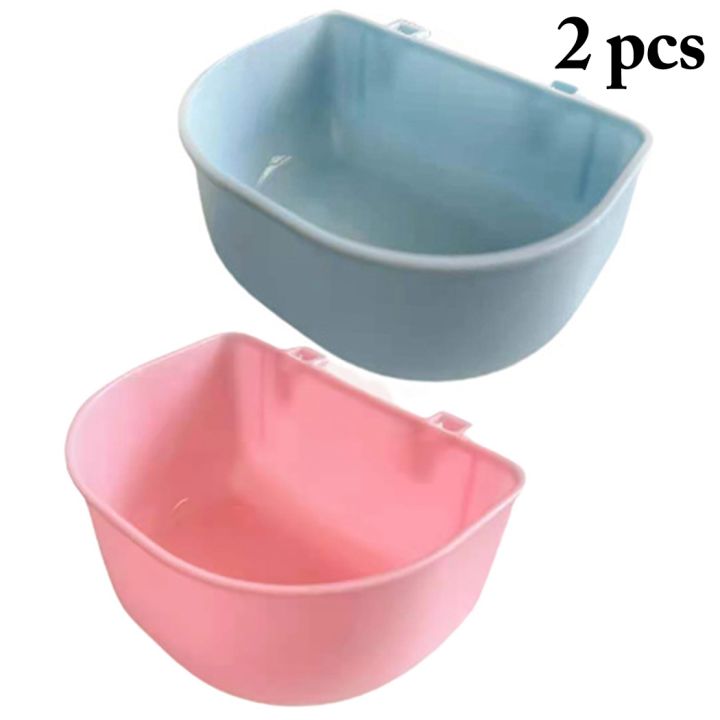 2pcs/set Pet Food Bowl Hanging Crate Dog Bowl Cat Cage Feeder Bowl Dog Water Bowl Food Container Bowl Cats Pet Feeding Supplies