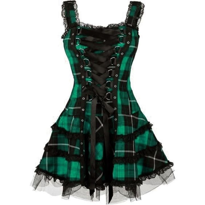 Dress%20Women%20Classic%20Frill%20Lace%20Dresses%20Sleeveless%20Plaid%20Vintage%20Gothic%20Mini%20Dresses%20Ball%20Gowns%20Cosplay%20Costume%20Plus%20Size%20Dress%20-%20Image%204