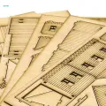 1:72building Model Kits Wooden Model Kits Ornaments Handmade Layout Scenery, DIY Assembly Kits for Diorama Accessory. 