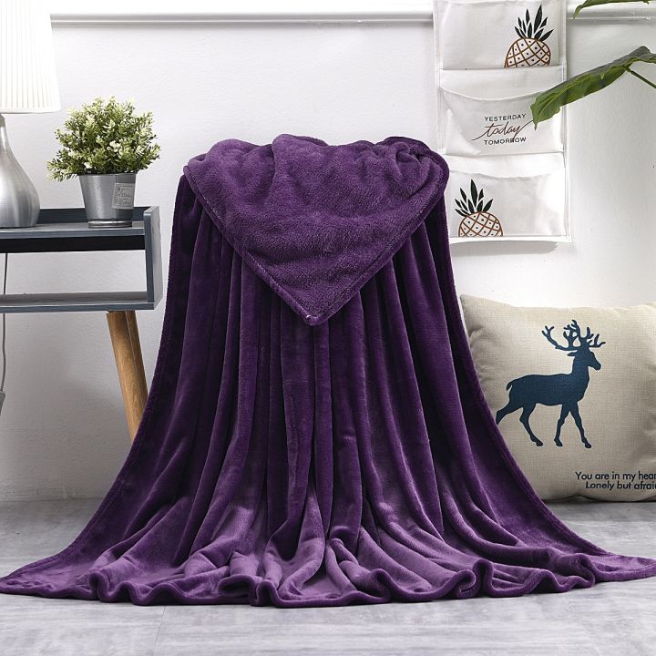 Fluffy Winter Plaid Bedspreads Warm Soft Coral Fleece Blanket Sofa Cover Bed Cover for Kids Pet Home Textile