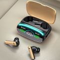 Tinzzi TWS M46 Wireless Bluetooth Earbuds Handfree Calling Driving Earphones Automatic Noise Canceling Headphones HIFI Stereo Headset With Charging Case. 