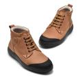 Woodland Men Solid Leather Mid-Top Sneakers - 3419119 LBROWN. 