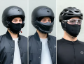 Ice silk face protection cycling hood.