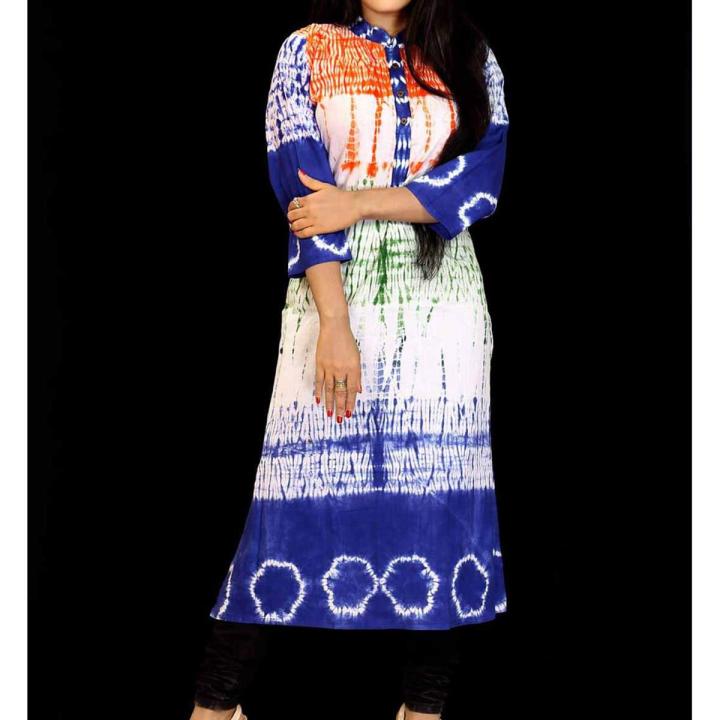 Multicolor Cotton Batik Kurti (One Pcs) For Women